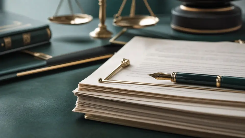 Attorney reviewing car accident settlement documents for a Miramar Florida client in Broward County