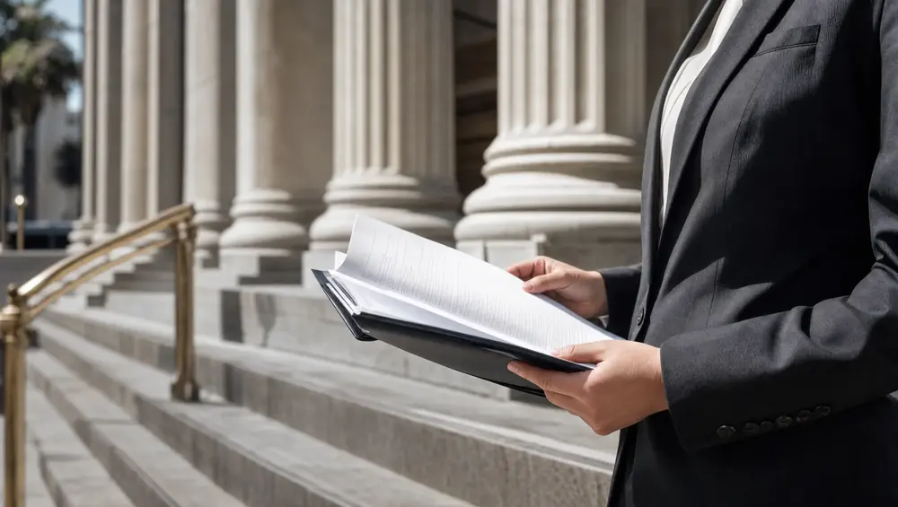 Attorney reviewing Florida medical malpractice records in a South Florida law office.